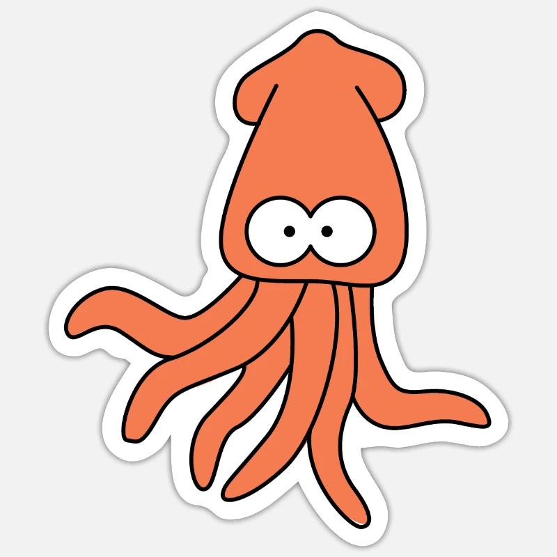 Squida ( Squida ) Sticker taille S (10 x 10 cm)