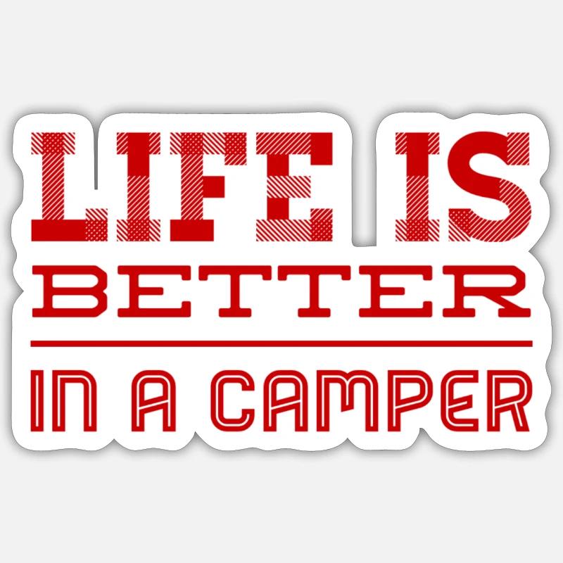 ich bin ein Camper - Sticker Größe S (10 x 10 cm) - Mattweiß