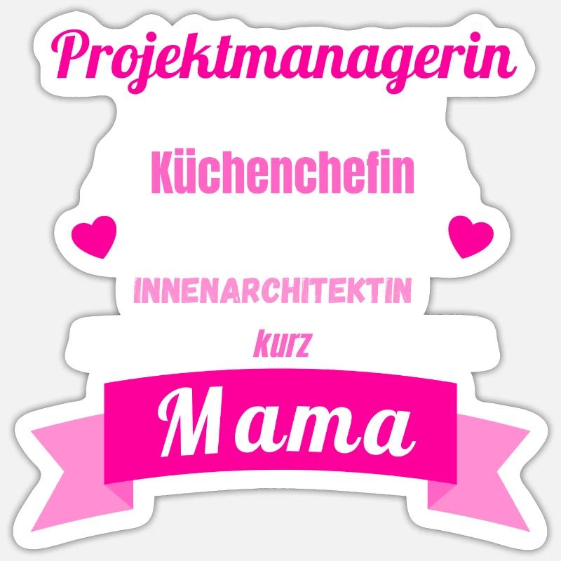 Multitasking Mama Muttertag Geschenk Sprüche - Sticker Größe S (10 x 10 cm) - Mattweiß