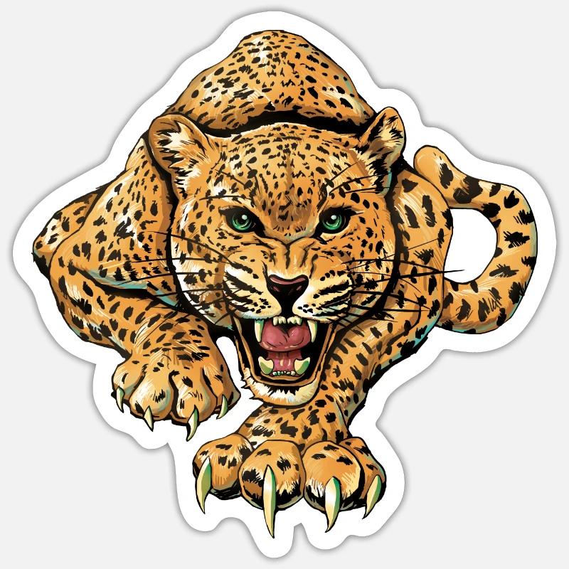 leopard - Sticker size S (10 x 10 cm) - white matte
