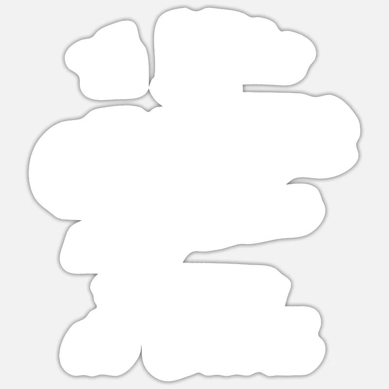 JE SUIS CHAUVE AVEC UNE QUEUE DE CHEVAL Sticker taille S (10 x 10 cm)