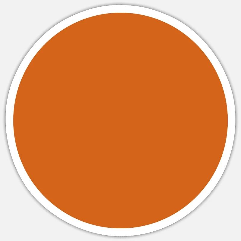 Orange - Cercle - Citrouille - Sticker taille S (10 x 10 cm) - blanc mat