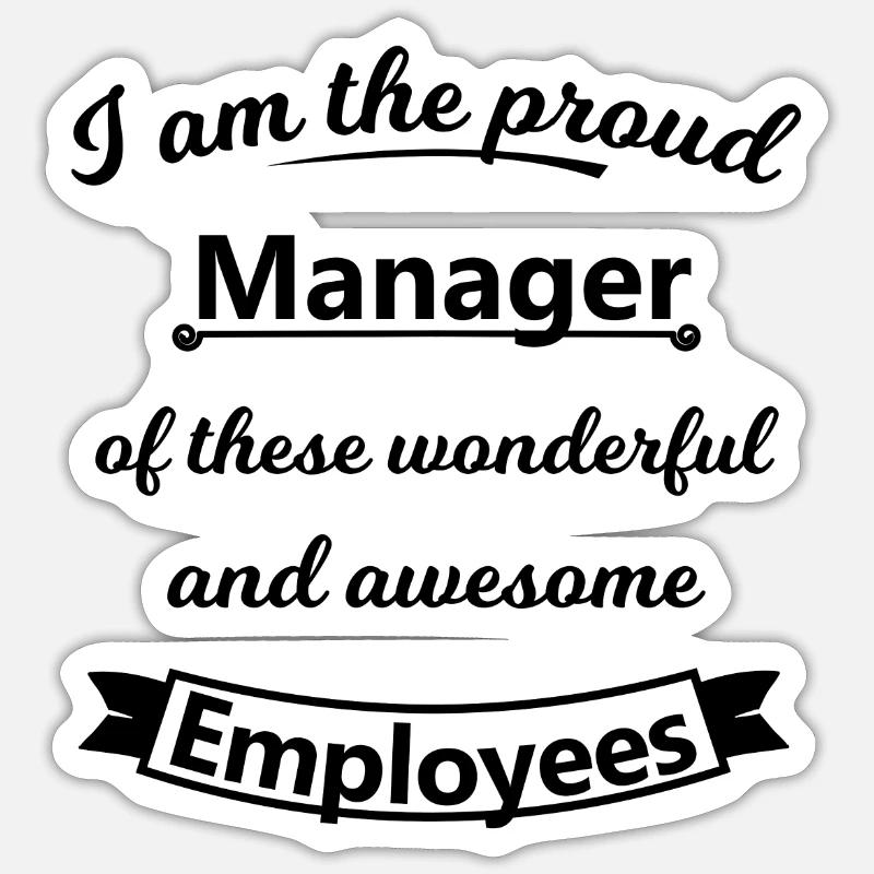 manager - Sticker size S (10 x 10 cm) - white matte