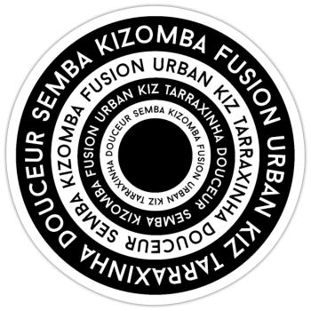 Semba Kizomba Fusion Urban Kiz Tarraxinha Douceur - Sticker Größe S (10 x 10 cm) - Mattweiß - Vorne