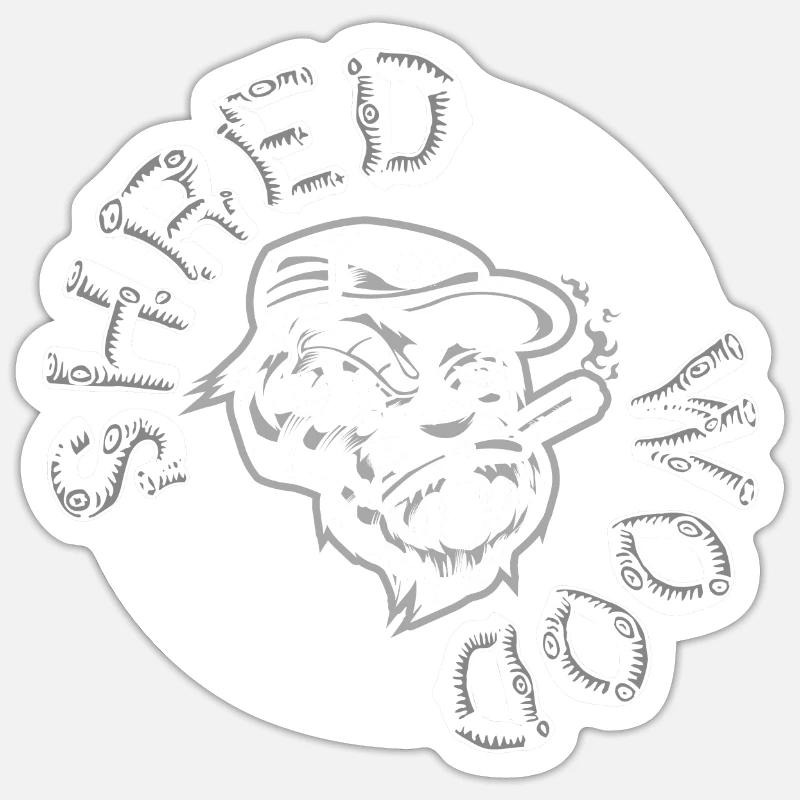 backprint groß kreisxcf 2021 - Sticker Größe S (10 x 10 cm) - Mattweiß