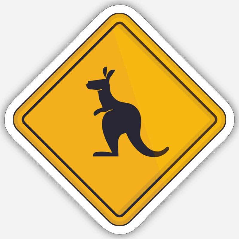 Australia kangaroo down under Sticker size S (10 x 10 cm)