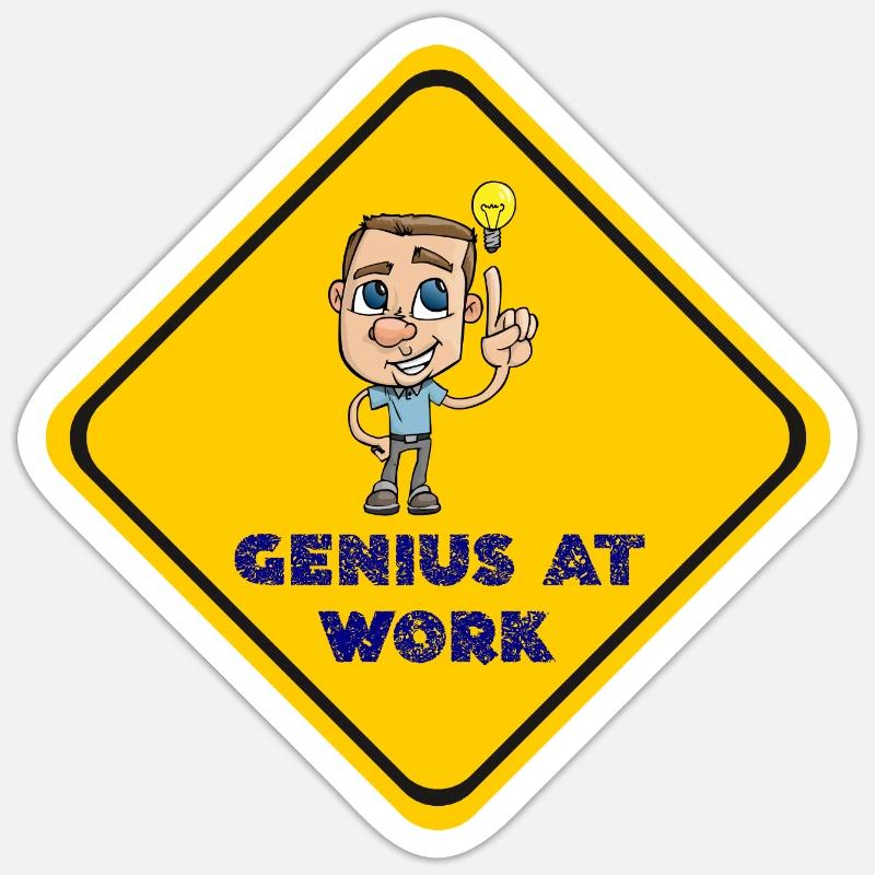 Der geniale Nerd Sticker Größe S (10 x 10 cm)