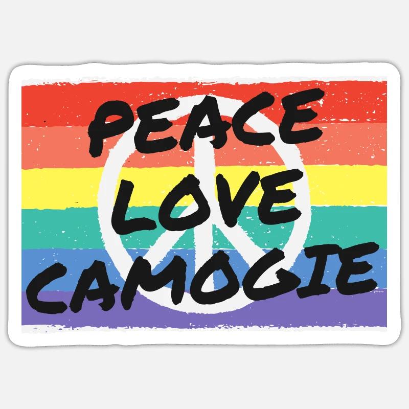 Peace. Love. Camogie - Sticker size S (10 x 10 cm) - white matte