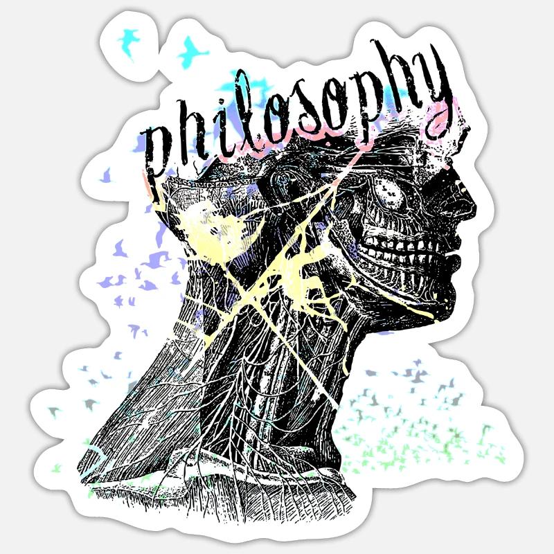 Philosophy - Sticker size S (10 x 10 cm) - white matte