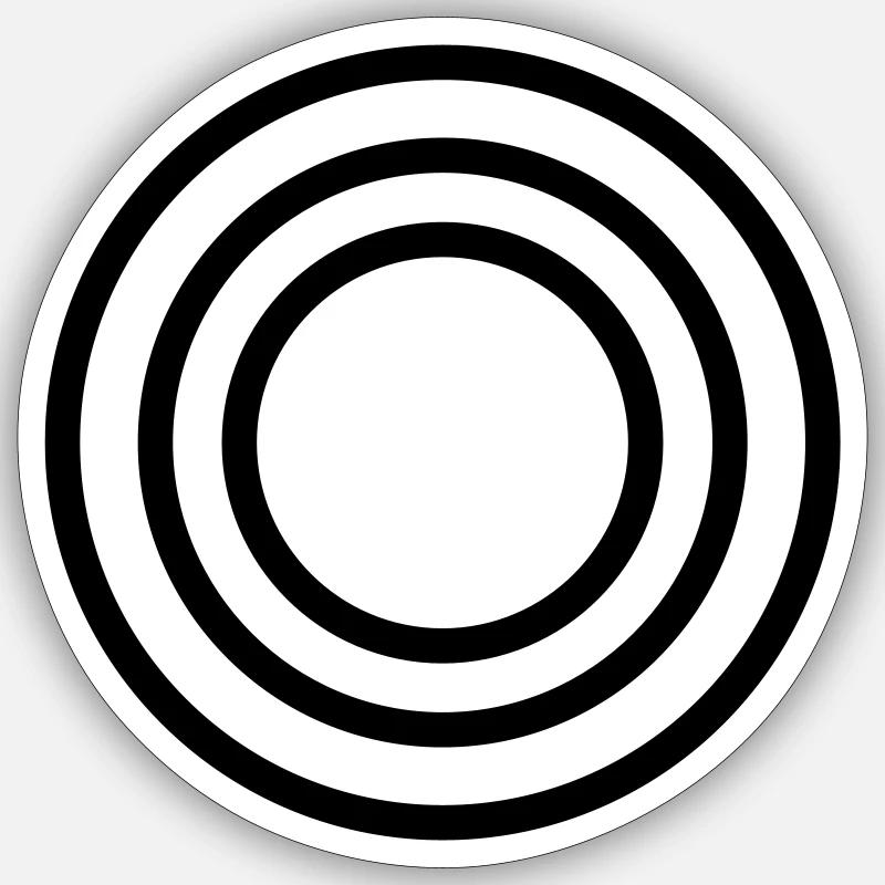 Circle Symbols Sign - Sticker size S (10 x 10 cm) - white matte
