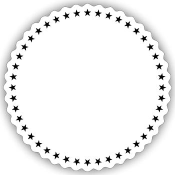 Star Circle Geometry - Sticker size S (10 x 10 cm) - white matte - Front