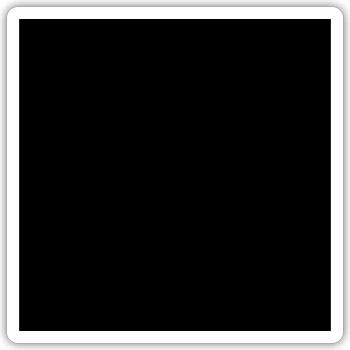 Square black - Sticker size S (10 x 10 cm) - white matte - Front