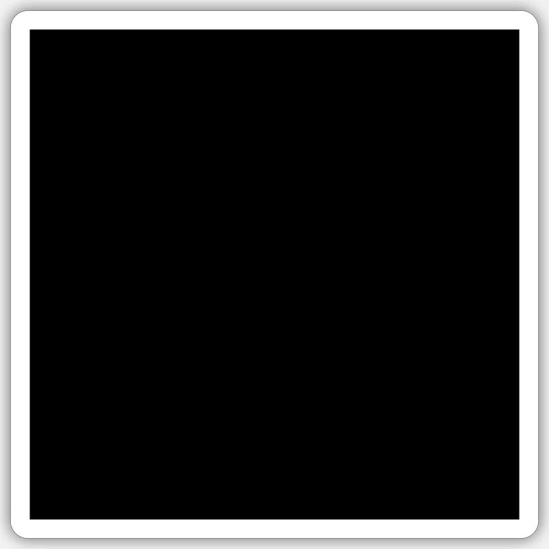 Square black Sticker size S (10 x 10 cm)