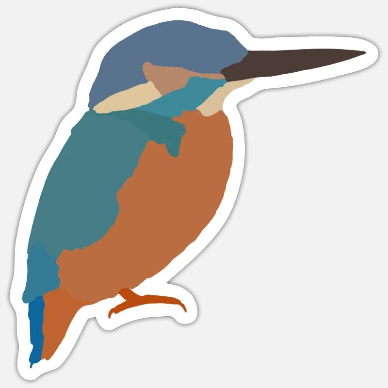 Oiseau de glace Sticker taille S (10 x 10 cm)