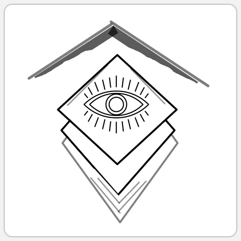 Illustration cool d’Illuminati Sticker taille S (10 x 10 cm)