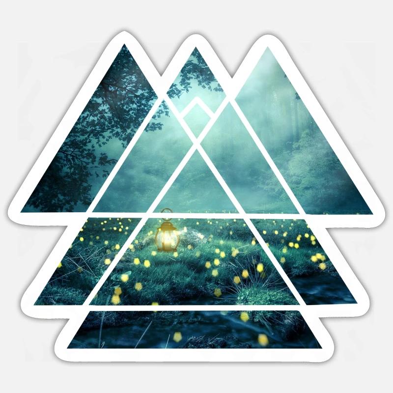 Abstract Forest Art Sticker size S (10 x 10 cm)