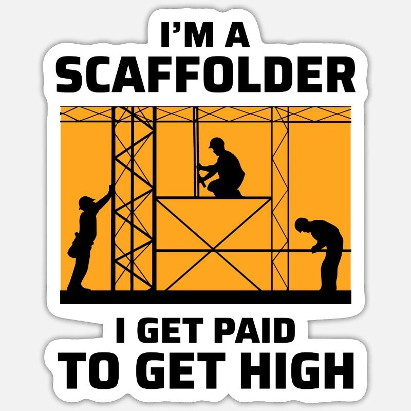 Plate-forme d’échafaudage constructeur d’échafaudage d’échafaudage d’échafaudage Sticker taille S (10 x 10 cm)