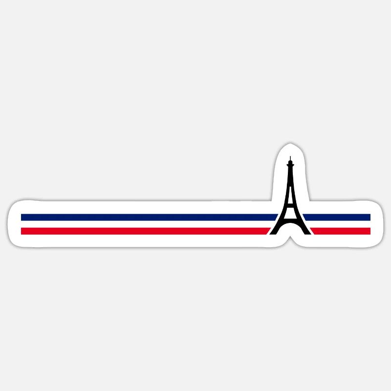 Paris - Eiffelturm - Sticker Größe S (10 x 10 cm) - Mattweiß