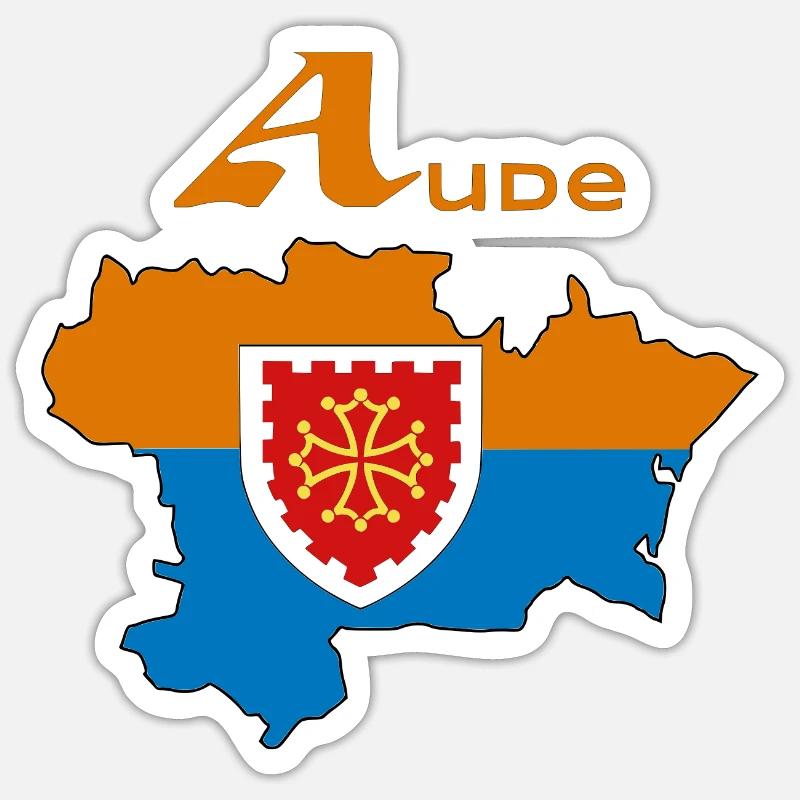 aude - Sticker taille S (10 x 10 cm) - blanc mat
