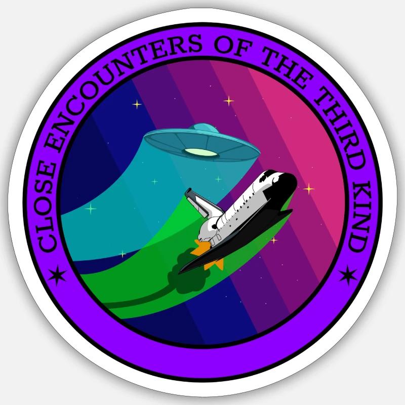 Rencontres rapprochées du vaisseau spatial third kind Sticker taille S (10 x 10 cm)