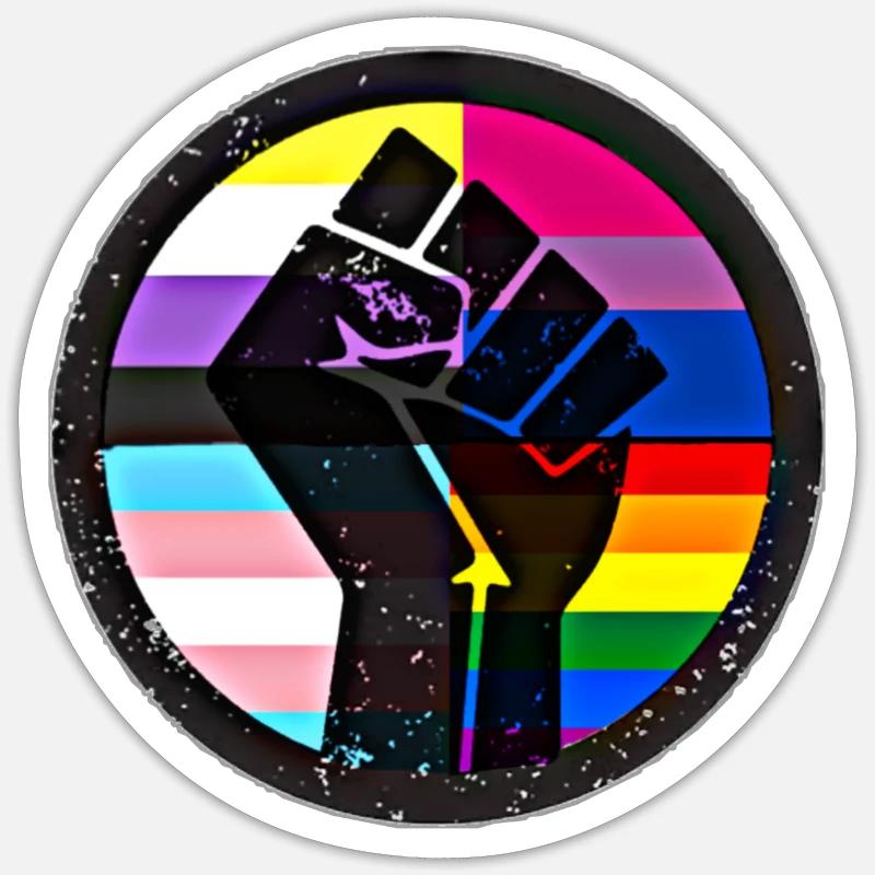 Pride - Sticker Größe S (10 x 10 cm) - Mattweiß