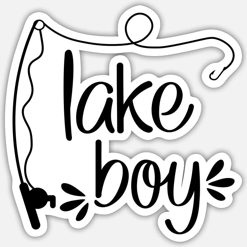 Small angler - Sticker size S (10 x 10 cm) - white matte