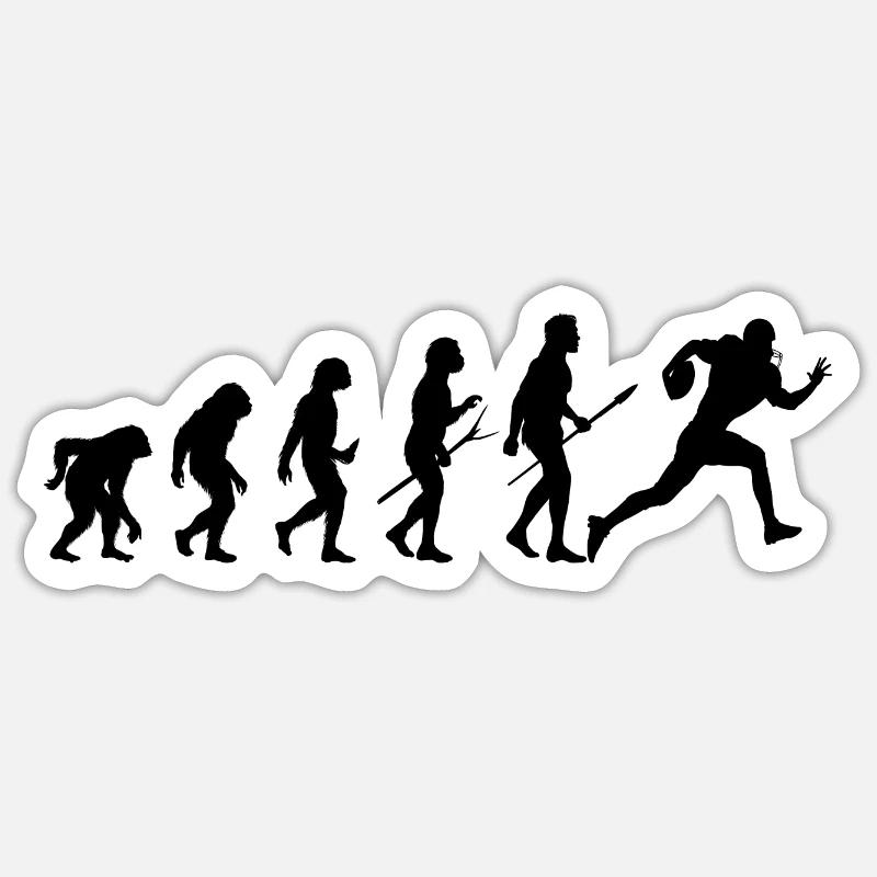 rugby evolution - Sticker Größe S (10 x 10 cm) - Mattweiß