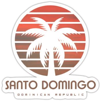 Santo Domingo Dominican Republic - Sticker size S (10 x 10 cm) - white matte - Front