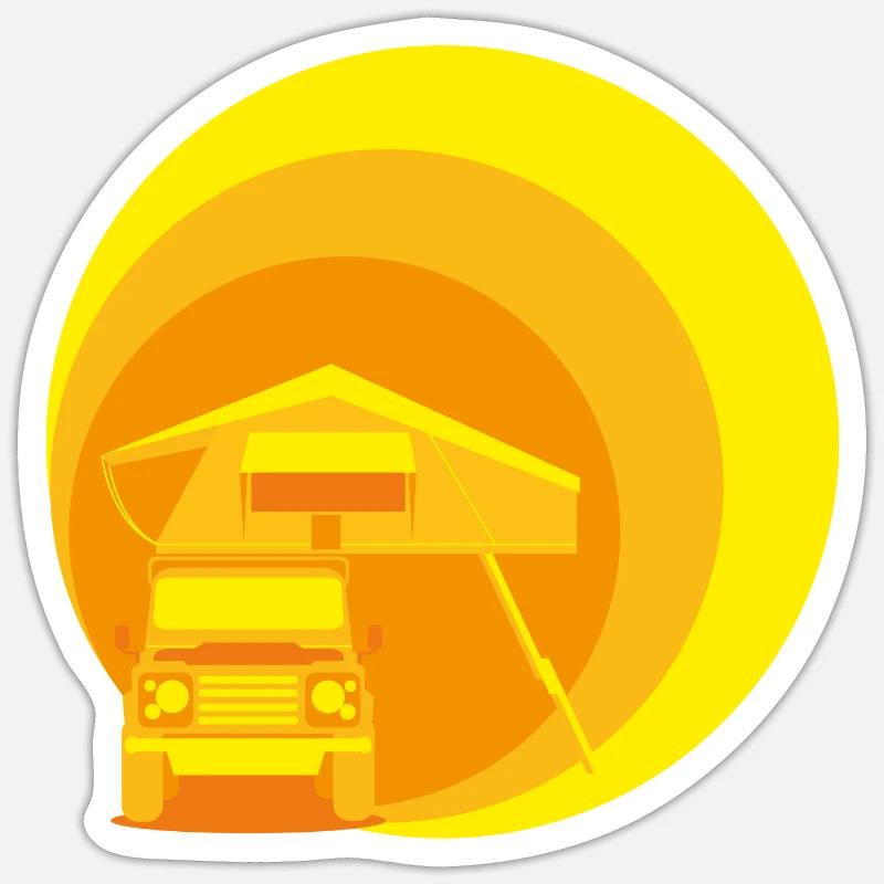rooftent defender - Sticker taille S (10 x 10 cm) - blanc mat
