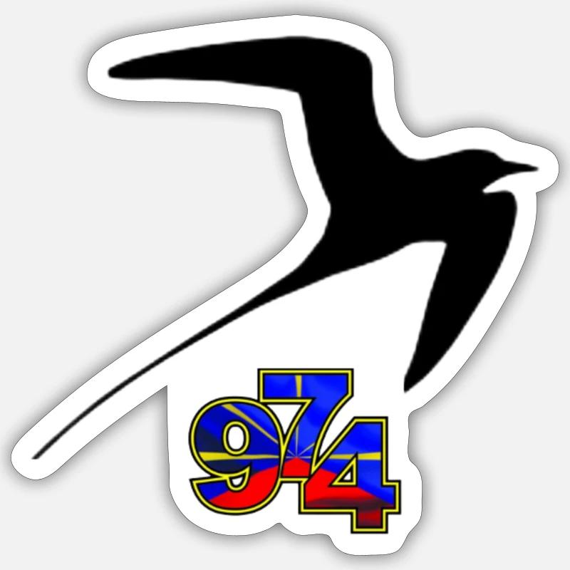 paille en queue 974 Sticker taille S (10 x 10 cm)