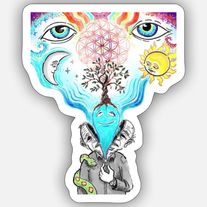 open mind - Sticker Größe S (10 x 10 cm) - Mattweiß