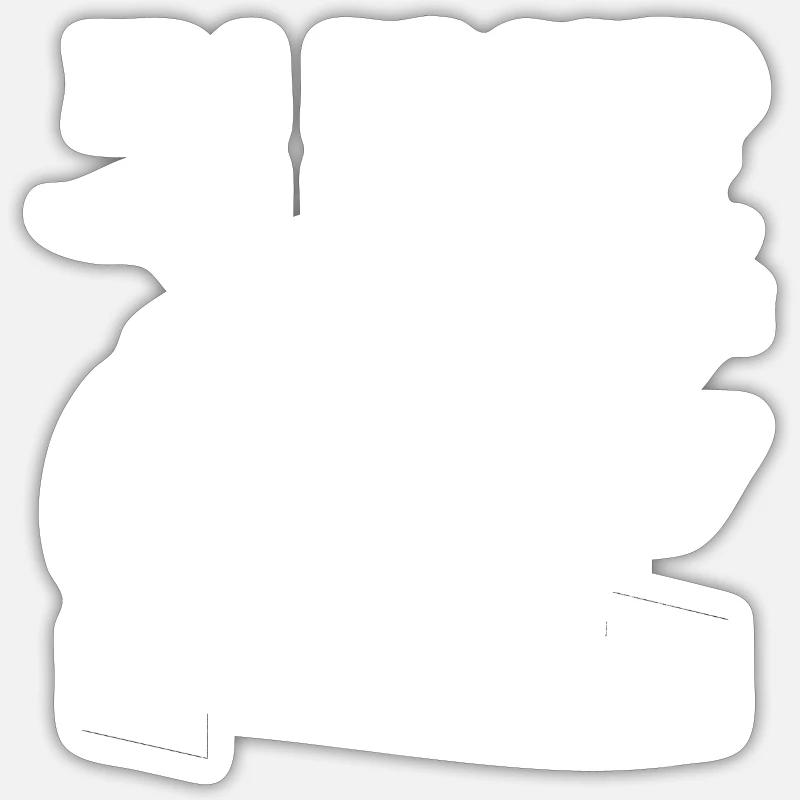 Orca Wal Idée cadeau - Sticker taille S (10 x 10 cm) - blanc mat