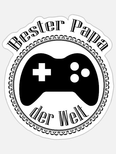 Bester Papa der Welt - Sticker Größe S (10 x 10 cm) - Mattweiß
