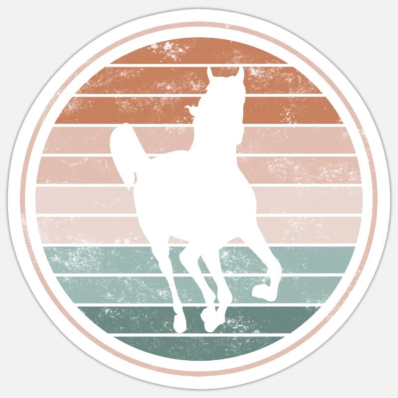 Pferd Pferde - Sticker Größe S (10 x 10 cm) - Mattweiß