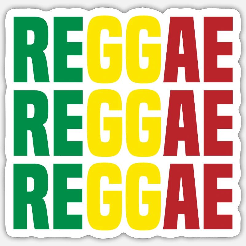reggae - Sticker size S (10 x 10 cm) - white matte