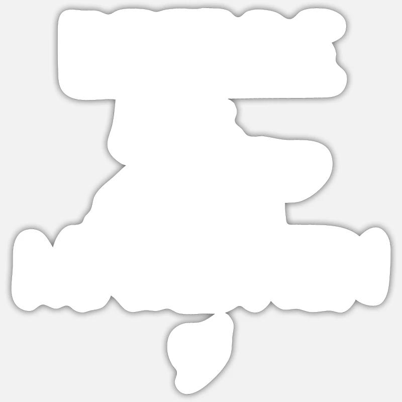 Pferdemädchen - Sticker Größe S (10 x 10 cm) - Mattweiß