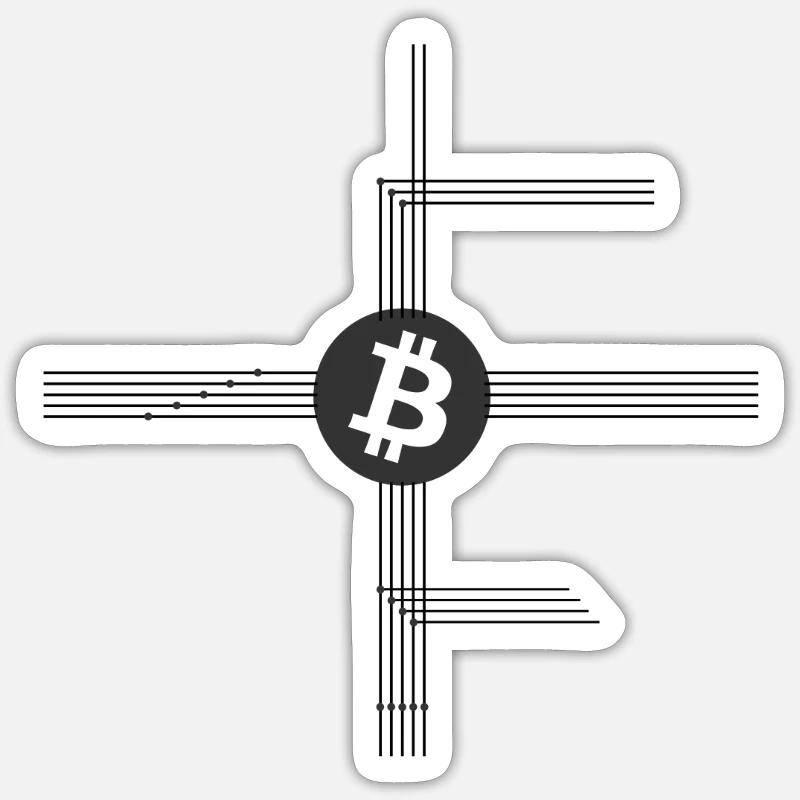 Bitcoin Network Sticker taille S (10 x 10 cm)