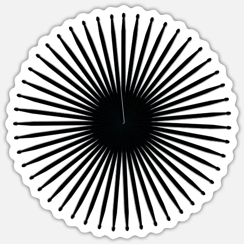 Batteur drumstick Sticker taille S (10 x 10 cm)