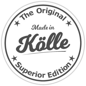 Made in Kölle - Sticker Größe S (10 x 10 cm) - Mattweiß - Vorne