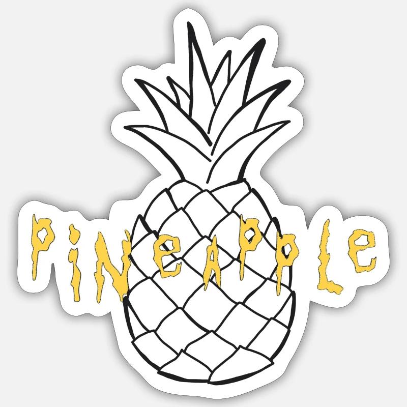 pineapple Sticker taille S (10 x 10 cm)