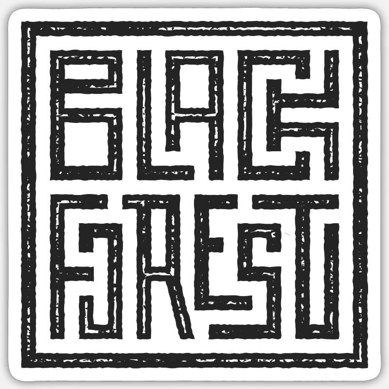 Forêt-Noire - Conception du labyrinthe de la Forêt-Noire Sticker taille S (10 x 10 cm)