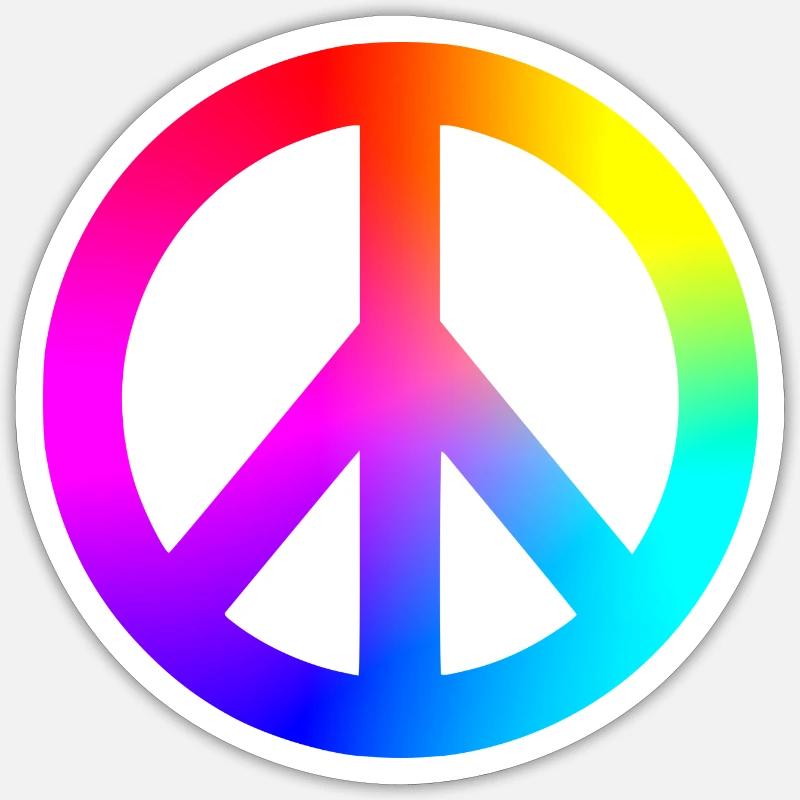 Peace Sticker taille S (10 x 10 cm)