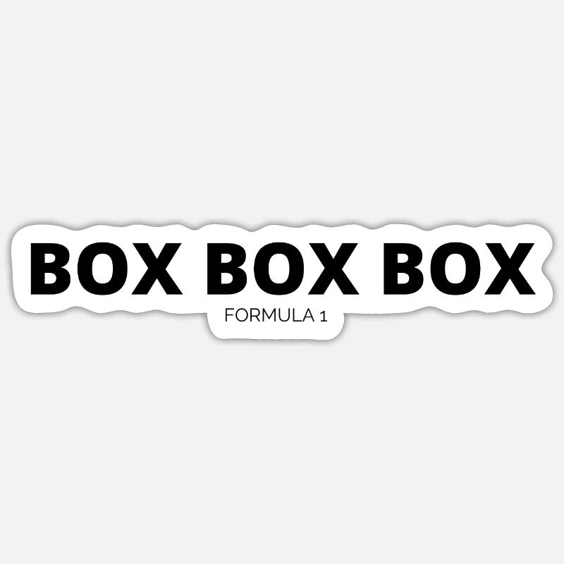 BOX BOX BOX - Sticker Größe S (10 x 10 cm) - Mattweiß