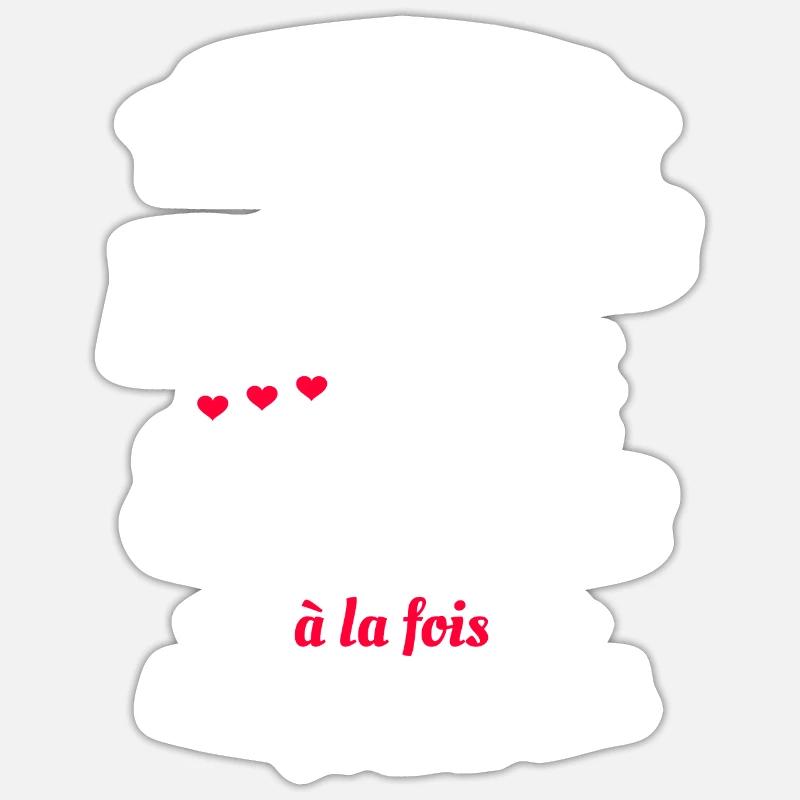 PRINCESSE ET ENCEINTE - Sticker taille S (10 x 10 cm) - blanc mat