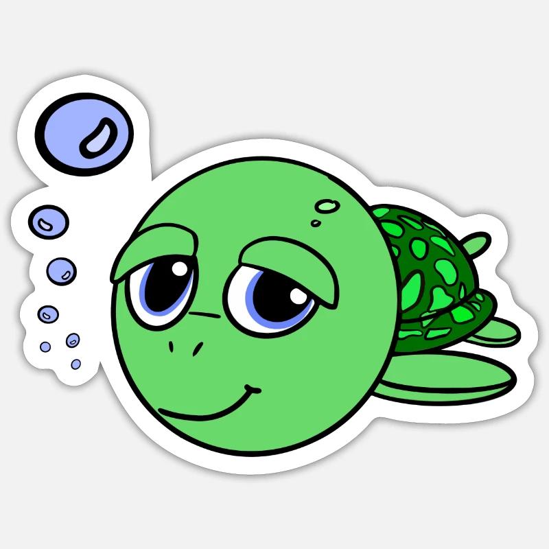 turtle - turtle Sticker size S (10 x 10 cm)