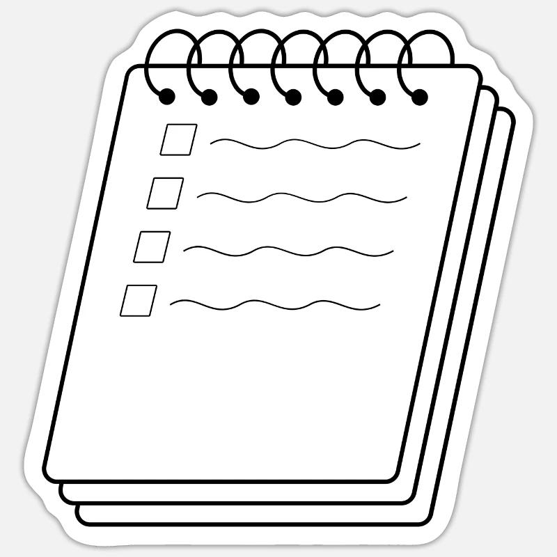 carnet - Sticker taille S (10 x 10 cm) - blanc mat