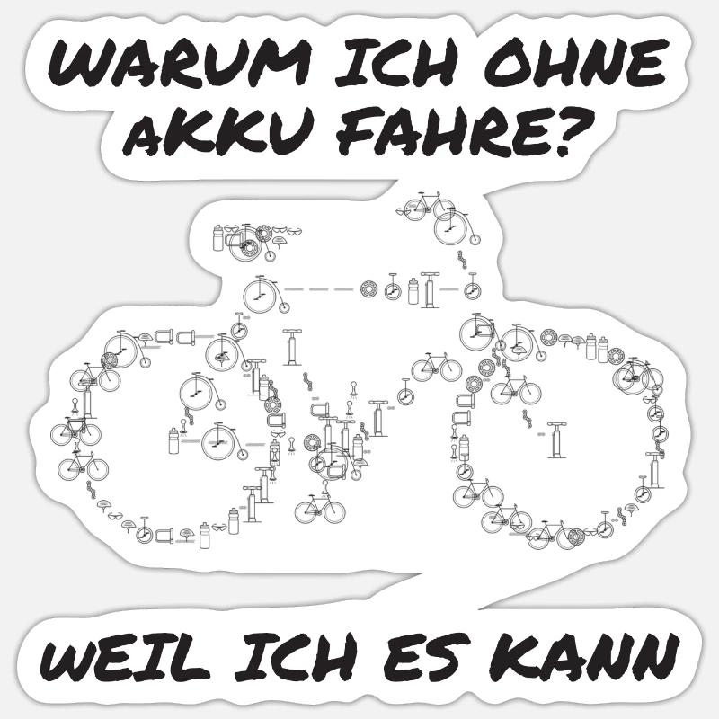 E-Rad - Sticker Größe S (10 x 10 cm) - Mattweiß