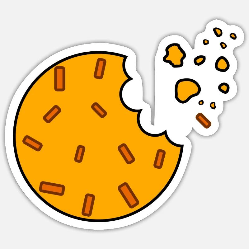 biscuit bitten biscuit with crumbs - cookie Sticker size S (10 x 10 cm)
