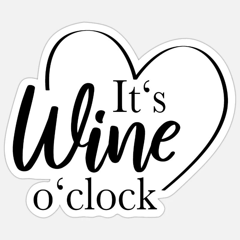 C’est Wine o’clock Sticker taille S (10 x 10 cm)