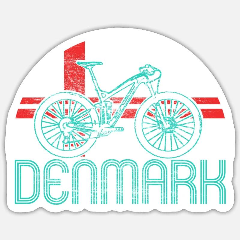Dänemark EU Geschenkidee - Sticker Größe S (10 x 10 cm) - Mattweiß